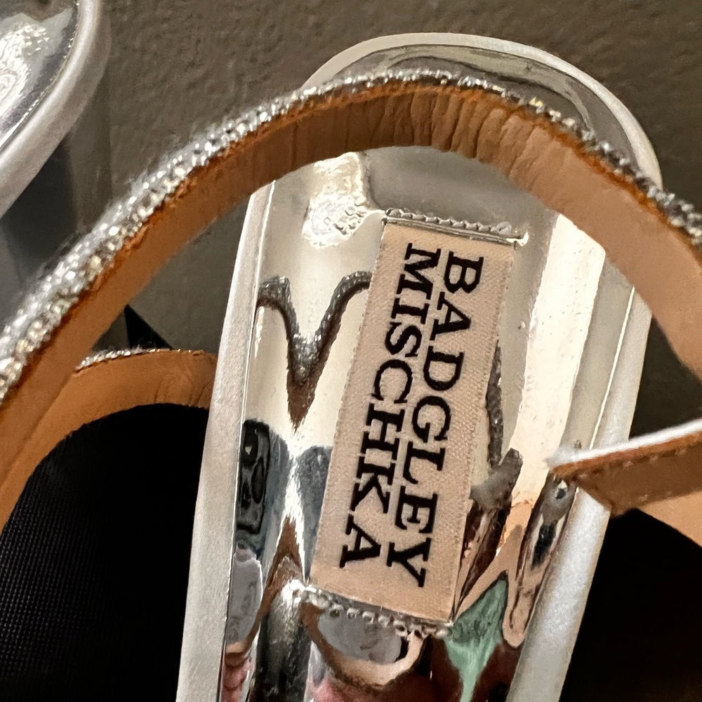 Badgley Mischka Kari Rhinestone Block Heel Shoe - Picture 7 of 8